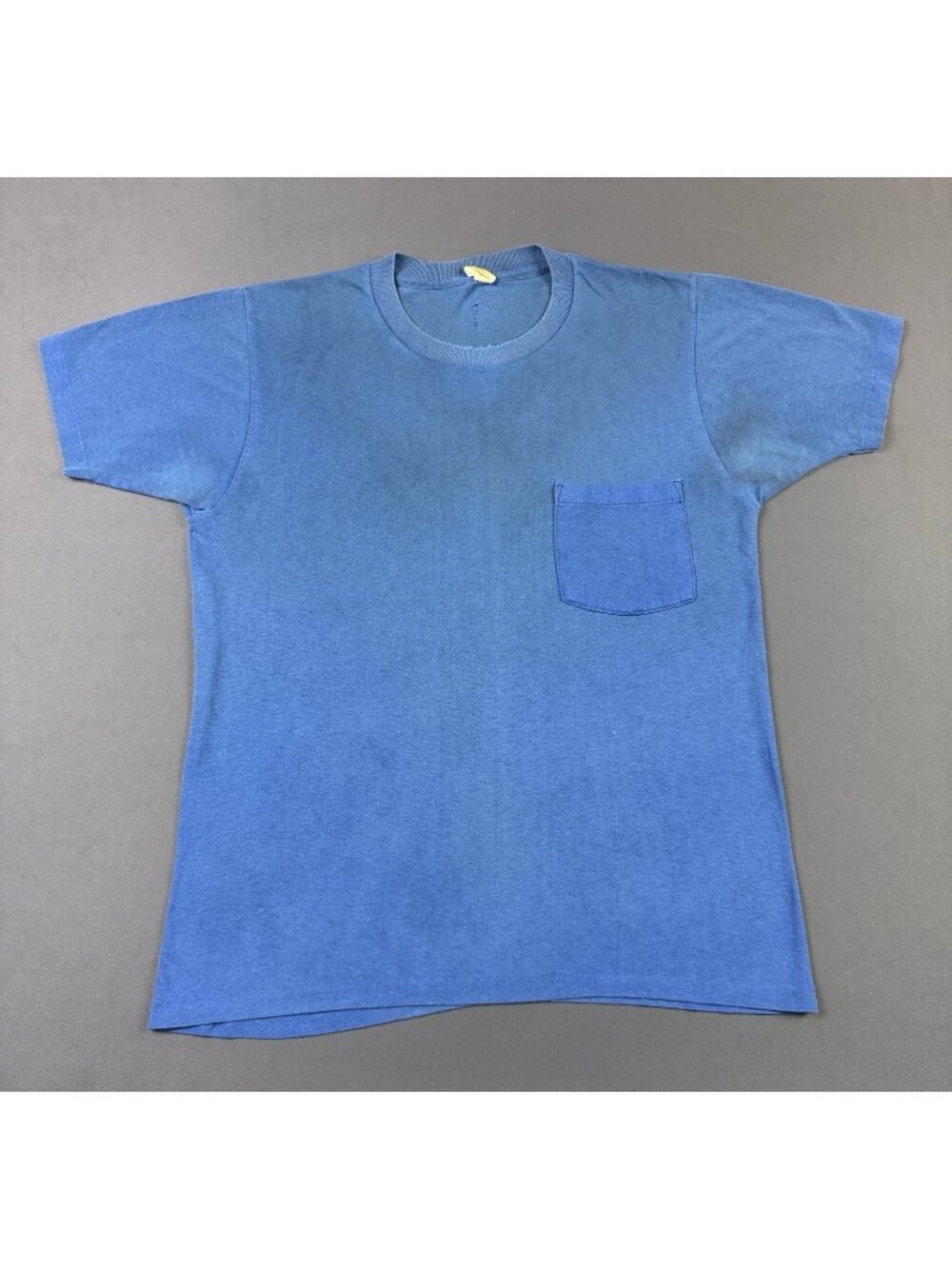 Rare Vintage 80s 90s McGregor Blank Pocket Tee Sun Fade Thrashed Single Stitch T